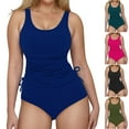 thumbnail image 1 of Sentmoon Bikini Women High Cut Womens Bathing Suits Tummy Control Push Up Solid Color Oversized Drawstring Swimsuit for Women Summer Beach Necessities for Confidence and Comfort, 1 of 9