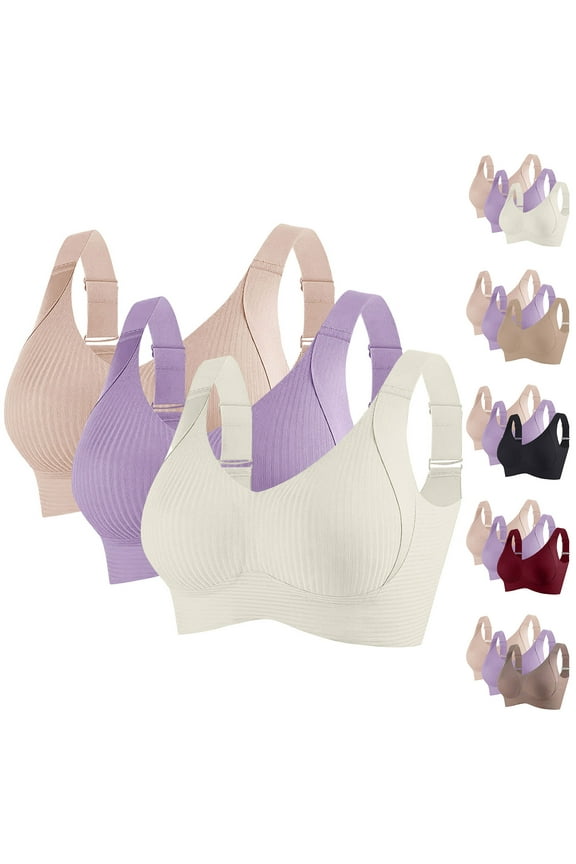 Bras for Women Oversized No Underwire Push up No-Slip Everyday Bras Easy Care Seamless Breathable Supportive Bras for Women for Travel & Errands Mint Green XXXL