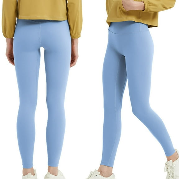 Sentmoon Butt Lifting Leggings for Women Yoga Pants High Waist Tummy Control Hiking Pants Slim Fit Buttery Soft Solid Color Jogger Pants Athleisure Women for Sports Wear Sky Blue L