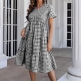 thumbnail image 1 of Sentmoon Comfort Black Dresses for Women Dresses for Women Casual Fashion Print Short Dresses,Loose Flowy Trendy Women Clothing Black M Clearance Sales Today Deals Prime, 1 of 4