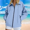 thumbnail image 1 of Sentmoon Fall Jackets Waterproof Lapel Zip Up Jacket with Pockets Outdoor Hiking Shell Coat for Mountaineering Sports S-L, 1 of 6