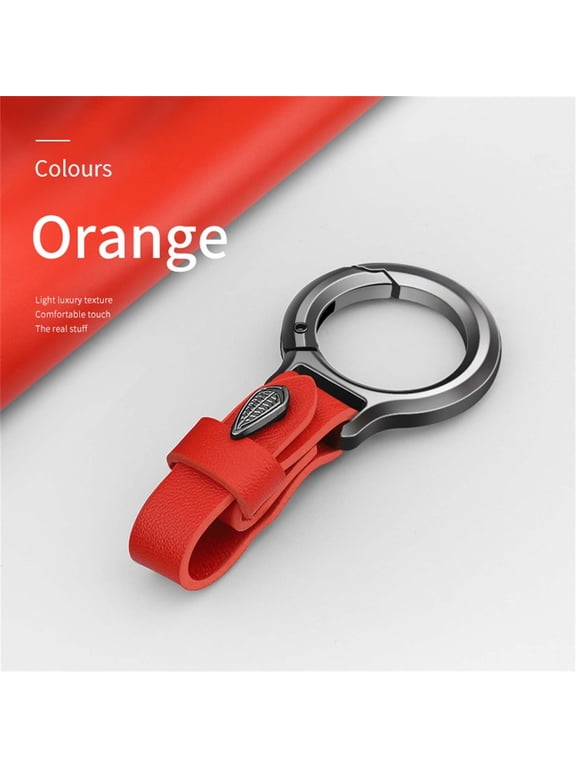 Gifts Leather Strap Handcuff Keychain Metal Car Key Ring Fashionable Keychain for Men and Women Stylish Key Accessory Durable Split-Ring Key Holder Giftable