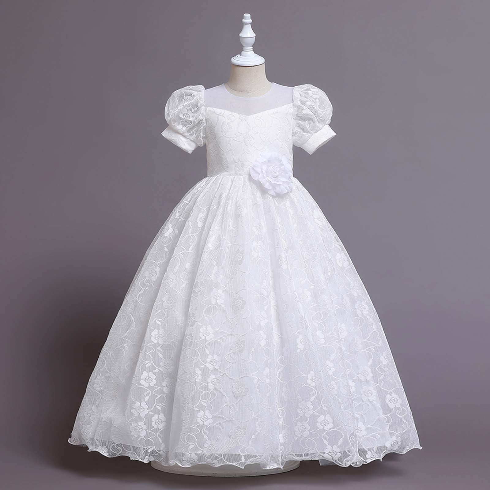 Sentmoon Girls' Dresses Princess Tutu Weding Flower Girl Dresses,Crew ...
