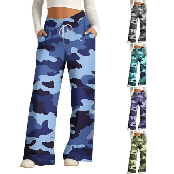 Sentmoon Gym Pants Oversized High Waist Track Pants with Pockets Loose Wide Leg with Print Breathable Workout Pants Fall Delightful for Beach Vacation Gray XL
