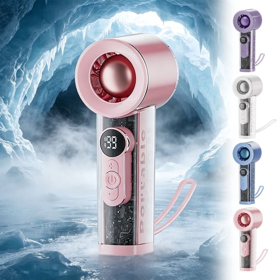 Sentmoon High-Speed Digital Display Handheld Fan USB Rechargeable Portable Turbo Cooling Fan with LED Numeric Display Adjustable Speeds Quiet for Travel Office Outdoor Use Portable Fan USB Fan