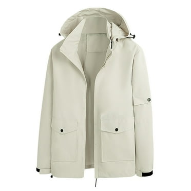 Sentmoon Hoodies Hardshell Jacket Plus Size Jackets for Women,Solid Color Casual Fashion Casual Jacket Tops Loose Fit Coats White M Deals of the Day Clearance