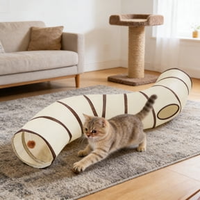 Sentmoon Interactive Catnip Wand Tunnel Play Toy Plush Tunnel And Teaser Pet Exercise Toy For Indoor Cats Stimulating Play Hunting Fun, Pet Supplies Accessory