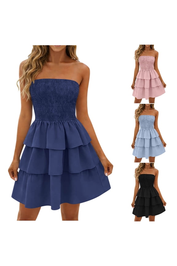 Interview Dress Summer 2026 Active Solid Color T Shirt Dress Cold Shoulder Breathable Regular Fit Beach Vacation Essentials for Business and Casual S