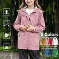 thumbnail image 1 of Sentmoon Jackets for Boys Lightweight Long Sleeve Boys Hoodies Windbreaker Zippered Solid Color Clothes for Teen Girls with Pockets Fall and Winter Trendy for Walking and Daily Green 5 Years, 1 of 9