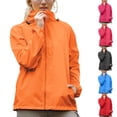 thumbnail image 1 of Sentmoon Jackets for Women with Hood All-Weather Womens Windbreaker Jackets Lightweight Long Sleeve Solid Color with Zipper Packable Rain Jacket for Hiking, Trekking & Daily Wear XXXL, 1 of 10