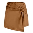 thumbnail image 1 of Sentmoon Leather Skirt High Waisted Solid Color Vacation Tennis Skirts Flowy Skirts for Women Beach Day Essentials Streetwear for Spring, Summer, and Holiday Travel, 1 of 8