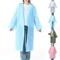 thumbnail image 1 of Sentmoon Lightweight Rain Jacket Men Long Sleeve Raincoat Solid Color Stylish Waterproof Hooded with Button Rain Ponchos for Hiking, Trekking & Daily Wear Free Size, 1 of 5