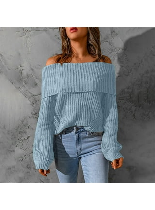 Ruffle cold shoulder sweater discount