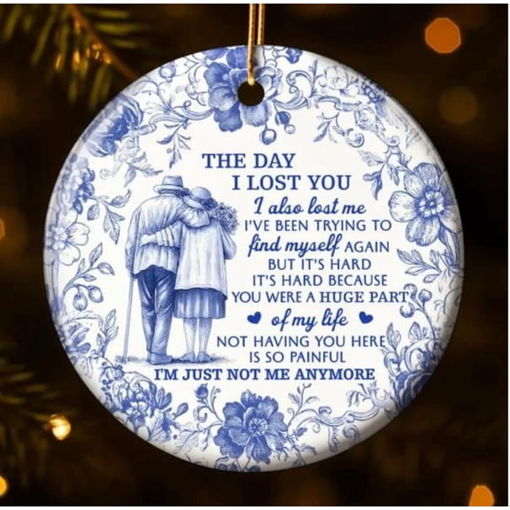 Sentmoon Memorial Remembrance Ornament Heart-Shaped Keepsake Decorative Hanging Tribute for Lost Loved Ones Sympathy Memorial Gift Garden Or Home Memorial Ornament Heirloom