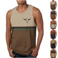 thumbnail image 1 of Sentmoon Mens Muscle Tank Top Summer Sleeveless Crew Neck Workout Clothes Gradient Color Loose Fit Oversized Breathable Men's Compression Shirts Hawaiian for Running in Hot Weather Yellow M, 1 of 5