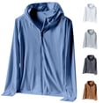 thumbnail image 1 of Sentmoon Mens Sun Shirts UPF protection Long Sleeve Hooded Neck UPF 50+ Exercise Tops for Men with Zipper Solid Color Loose Sun Protection Clothing Men Trendy Summer for Weekend Brunch XXL, 1 of 9