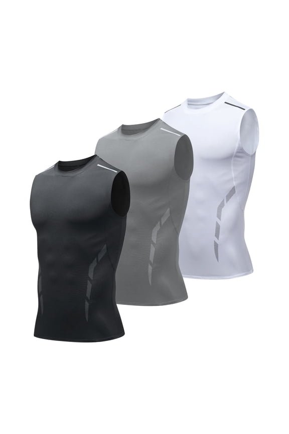 Mens Tank Top Summer Sleeveless Crew Neck Undershirts for Men Pack Solid Color Relaxed Fit Plus Size Workout Gym Shirts Holiday for Running in Hot Weather White XL