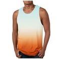 thumbnail image 1 of Sentmoon Mens Tank Top Summer Sleeveless Crew Neck Workout Shirts for Men Color Block Loose Fit Oversized Breathable Workout Clothes Hawaiian for Running in Hot Weather Multicolor XXXL, 1 of 4