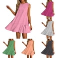 thumbnail image 1 of Sentmoon Plus Size Boho Dress Wedding Guest Sleeveless Crew Neck Long Dresses for Women Spring with Print Regular Fit Plus Size Party Dress Active for Work and Office M, 1 of 8