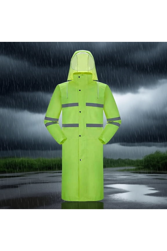 Rain Coats for Women with Hood Windproof Jackets for Women Long Sleeve with Zipper Sunscreen Outdoor Ponchos for Hiking, Trekking & Travel Green XXXL
