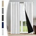 thumbnail image 1 of Sentmoon Rod-Mounted Blackout Curtain Panel Thermal Light-Blocking Sun-Blocking Drapery Custom Decorative Window Treatment for Living Room Bedroom Rod-Pocket Privacy Insulated Curtain, 1 of 7