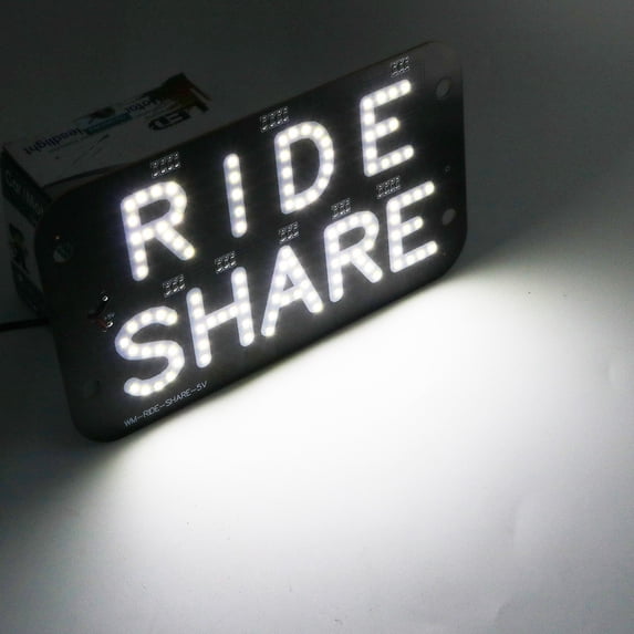 Sentmoon Room Decor LED Light Sign For Car 7.5 X 4.5 Inch Windshield LED Car Sign With Suction Cups Led Light For Ride Driver