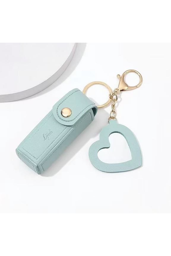 Room Decor Lipstick Storage Box With Mirror Coin Purse Keychain Lipstick Mini Storage Bag