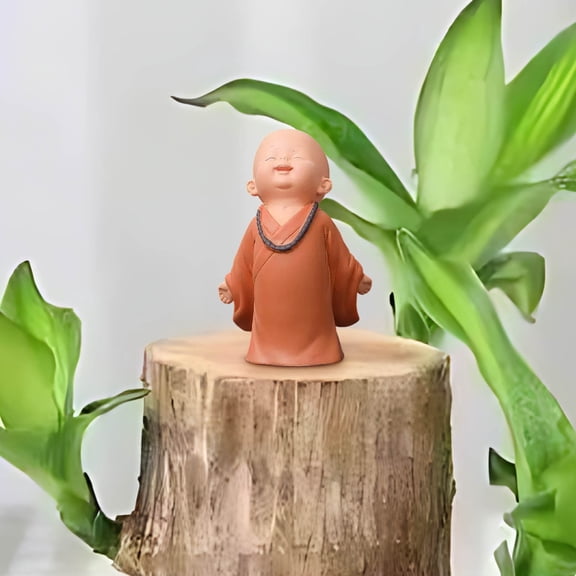 Sentmoon Room Decor Small Decoration Zen Monk Home Decoration Living Room Tea Table Doll Doll Cure Department Decompression