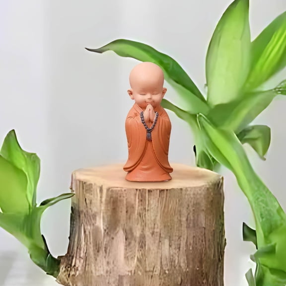 Sentmoon Room Decor Small Decoration Zen Monk Home Decoration Living Room Tea Table Doll Doll Cure Department Decompression