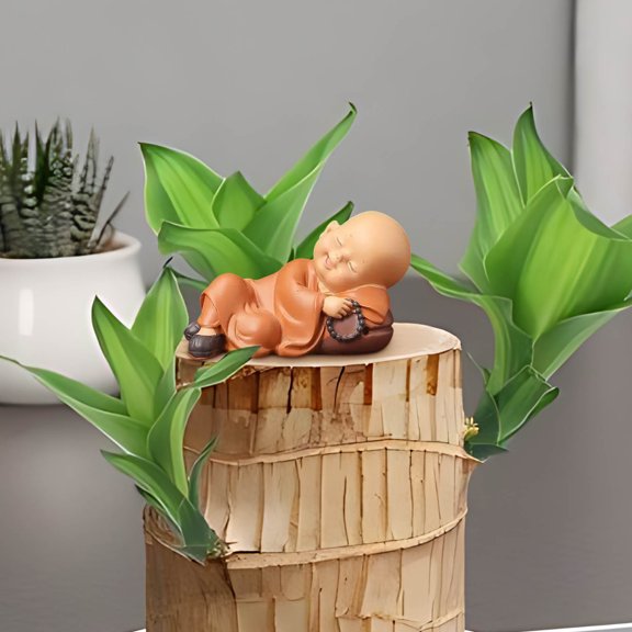 Sentmoon Room Decor Small Decoration Zen Monk Home Decoration Living Room Tea Table Doll Doll Cure Department Decompression