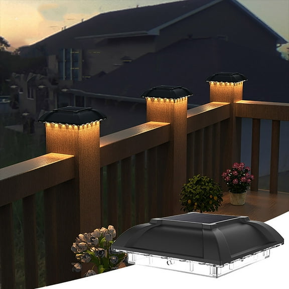 Sentmoon Room Decor Solar Column Headlights Wooden Stakes Outdoor Courtyard Lights Garden Villas Lights Lights