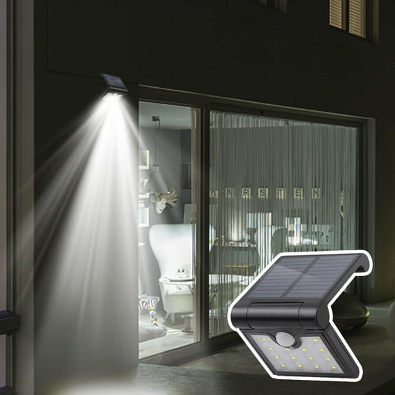 Sentmoon Room Decor Solar Lights Outdoor LED Foldable Motion Sensor Wall Lights Super Bright Wireless Security Lights For Front Door Backyard Patio Garage 1W 14 Lamp