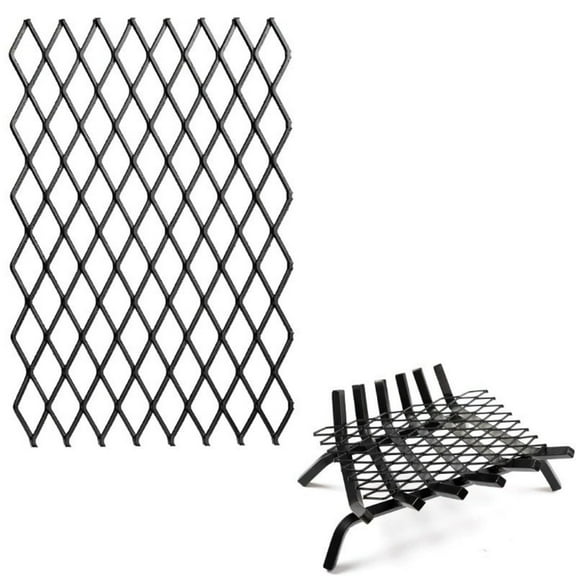 Sentmoon Room Decor Wood Stove Grate - Heavy Duty Steel Fireplace Grate Steel Fireplace Mesh Heat Sturdy Log Fire Grates For Family Gatherings