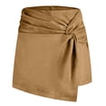 thumbnail image 1 of Sentmoon Skort High Waisted Solid Color Casual Womens Skirts Midi Length Tennis Skirt Beach Essentials Fashion for Workout, Tennis, Golf, and Athletic Activities Coffee L, 1 of 4