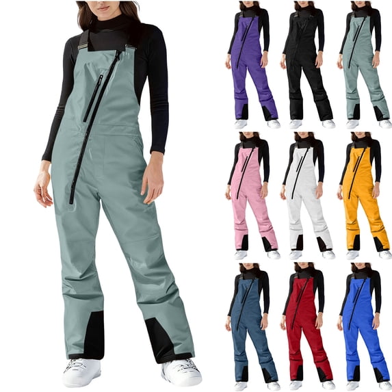 Sentmoon Snowboarding Pants Adult Snow Pants Women's Snow Ski Overalls Windproof Insulated Romper Snowpants Fall and Winter for Layering and Breathability