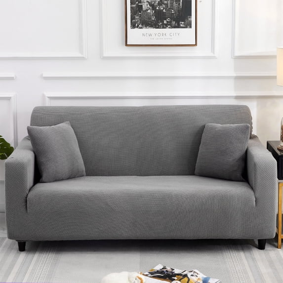 Sentmoon Solid Color All Season Sofa Cover Knitted Elastic All Wrap Sofa Cover Sofa Cushion Rocker Velvet Sofa Cover