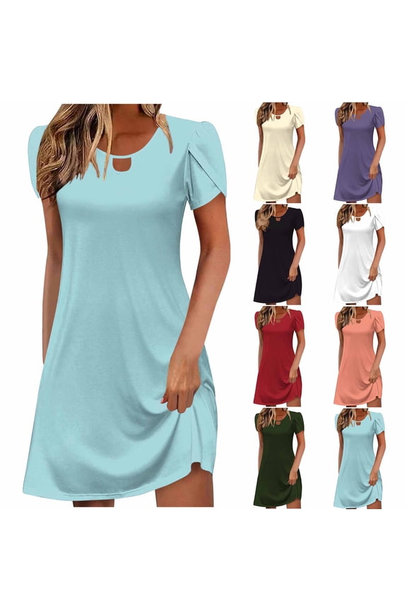 Summer Maxi Dress 2026 Casual with Print Summer Dresses Ruffle Breathable Regular Fit Hawaii for Daily and Commute L