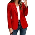 thumbnail image 1 of Sentmoon Sweater Cardigan Women Solid Color Long Sleeve Lapel Button Down Blazer Jacket with Pockets Casual Suit Coat for Office Work S-XXXXXL, 1 of 6