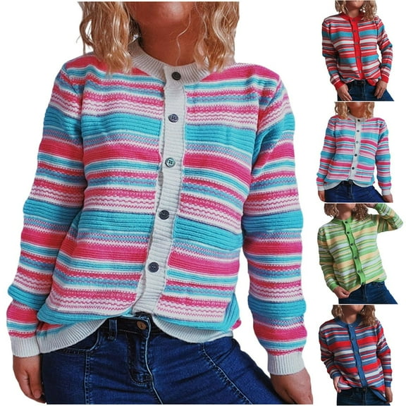 Sentmoon Sweater Crew Neck Long Sleeve Color Block Lightweight Tops & Blouses Plus Size Breathable Loose Sweatshirts for Women Comfy Fall and Winter for Weekend Brunch Outfit Green S