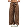 thumbnail image 1 of Sentmoon Sweats for Women Elastic Waist Active Fit Pants with Pockets Solid Color Loose Long Women Casual Pants Fall S-3XL, 1 of 8