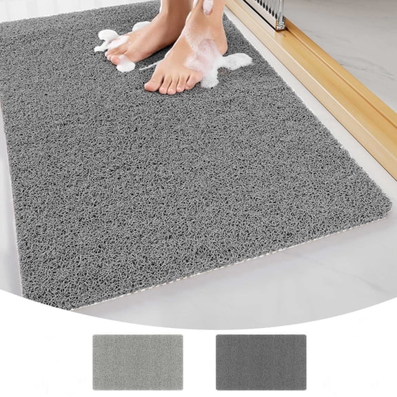 Sentmoon Thick Microfiber Bath Rug Absorbent Quick-Dry Non-Slip Rubber Backing Washable Shower Mat Bathroom Runner Soft Plush Water-Resistant Anti-Skid Bath Floor Mat