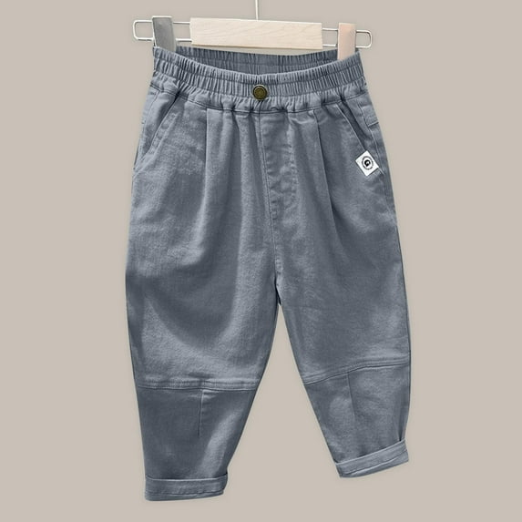 Sentmoon Wide Leg Jeans Boys High Waist Loose Fit Denim Pants with Pockets Solid Color Solid Color Baggy Trouser Comfy for Kids Casual Hangouts Dark Gray 9 Years