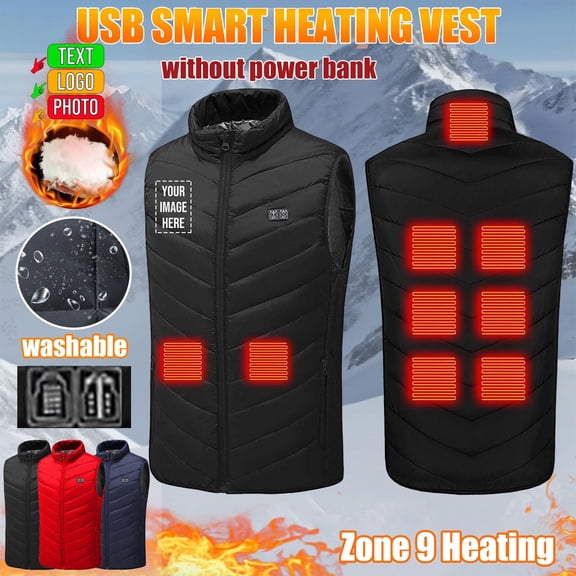 Sentmoon Women Jackets Mens Jackets Winter Ladies Gifts Plus Size Heated Coat for Men and Women 9 Heating Heated Jacket Winter Heating Coat Fall and Winter for Holiday Gifts