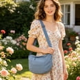 thumbnail image 1 of Sentmoon Women's Casual Waterproof Nylon Crossbody Bag Solid Color Large Capacity Lightweight Quick-Dry Travel Commuter Organizer with Zippered Pockets for Daily Use, 1 of 6