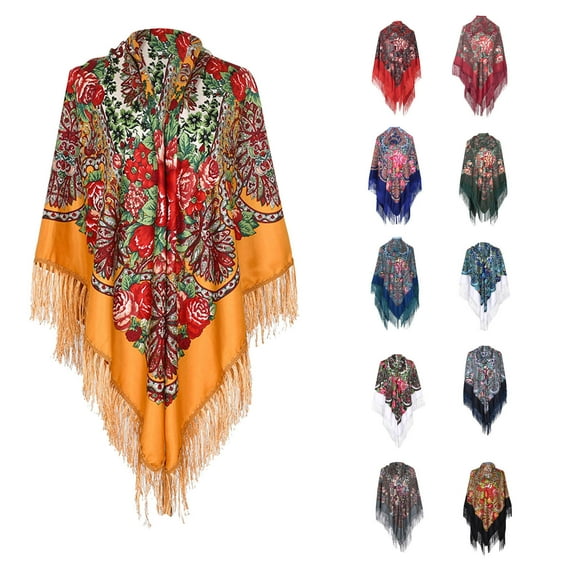 Sentmoon Women's Scarf and Vintage Print Fringe and Stylish Shawl Wraps for Women Dressy Women's Christmas Gifts Winter Accessories for Women Fall and Winter for Women, Men, and Unisex Styles