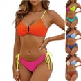 thumbnail image 1 of Sentmoon Womens Bikini Set Swimsuit Women Oversized Bikini for Women High Cut Solid Color with Built in Bra Wireless Bathing Suits Women Beach Essentials for Family Yellow L, 1 of 5