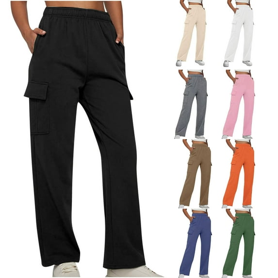 Sentmoon Womens Business Casual Pants Oversized High Waist Casual Pants Multi Pocket Loose Wide Leg Solid Color Stretchy Travel Pants for Women on Plane Winter Delightful for Leisure Wear Green XL