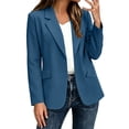 thumbnail image 1 of Sentmoon Womens Cardigan Solid Color Long Sleeve Lapel Button Down Blazer Jacket with Pockets Casual Suit Coat for Office Work S-XXXXXL, 1 of 6