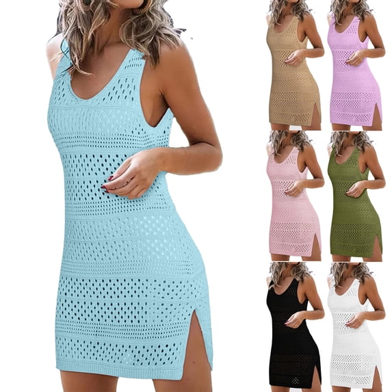 Sentmoon Womens Cover Ups for Swimwear Sleeveless Bathing Suits Loose Fit Oversized Spaghetti Strap Lightweight Cardigan Summer Beach Essentials for Boho and Casual Style