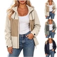 thumbnail image 1 of Sentmoon Womens Fall Jackets Waterproof Windproof Hooded Neck Spring Jackets Long Sleeve Elastic Waist with Zipper Raincoat with Pockets for Rainy Days Golf Weekend, 1 of 7